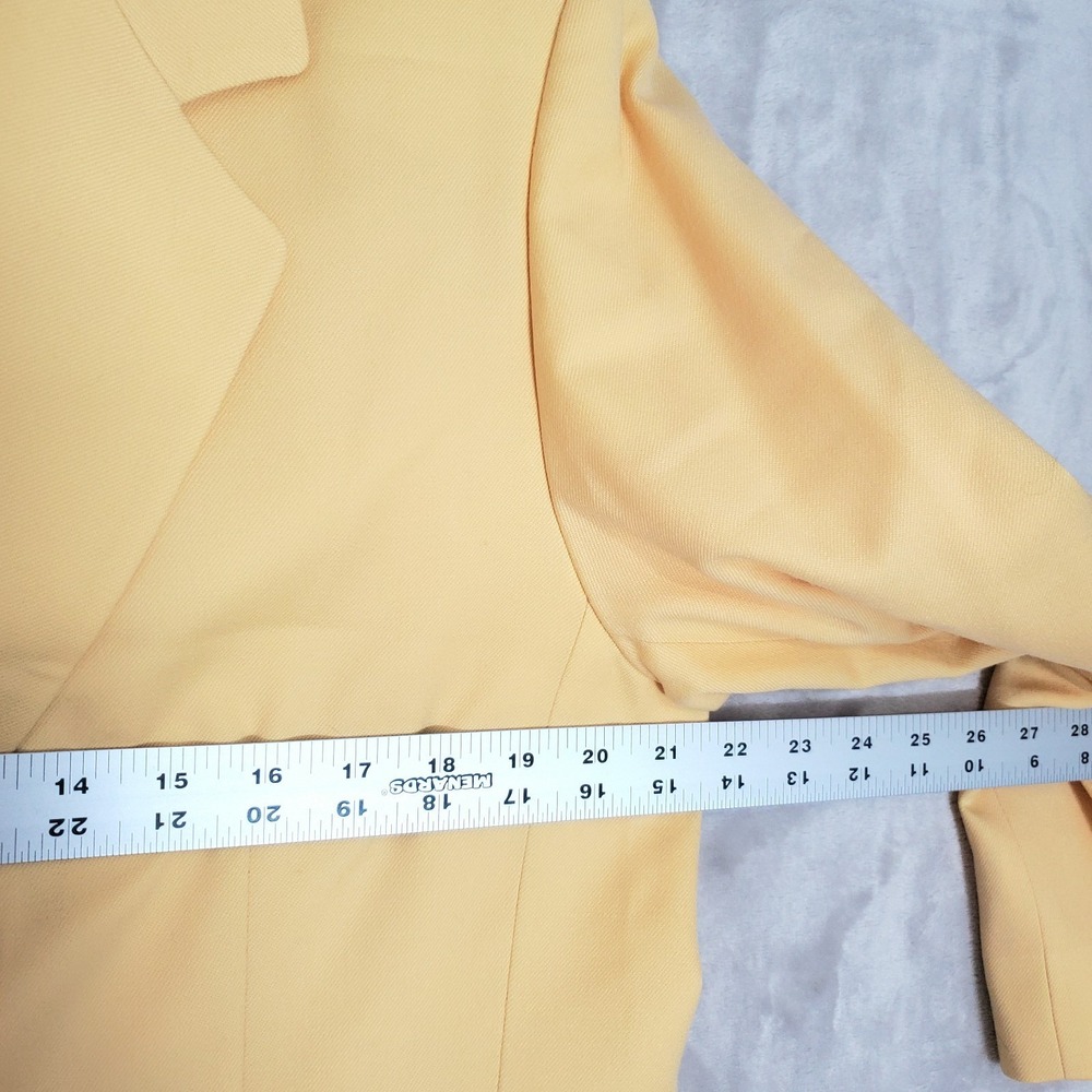 Pendleton Skirt & Blazer Set Women's Size 16 Petite 100% Virgin Wool Yellow EUC - Picture 8 of 15